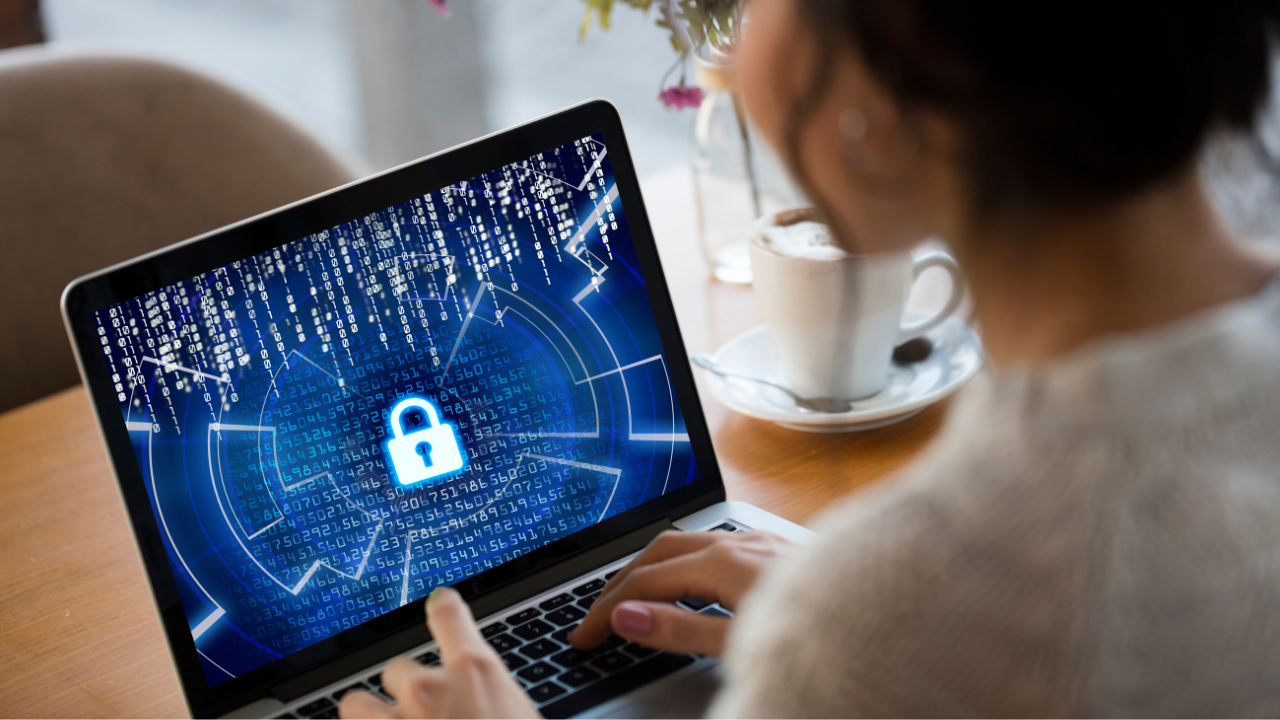 cybersecurity lock on computer Cybersecurity retirement plans