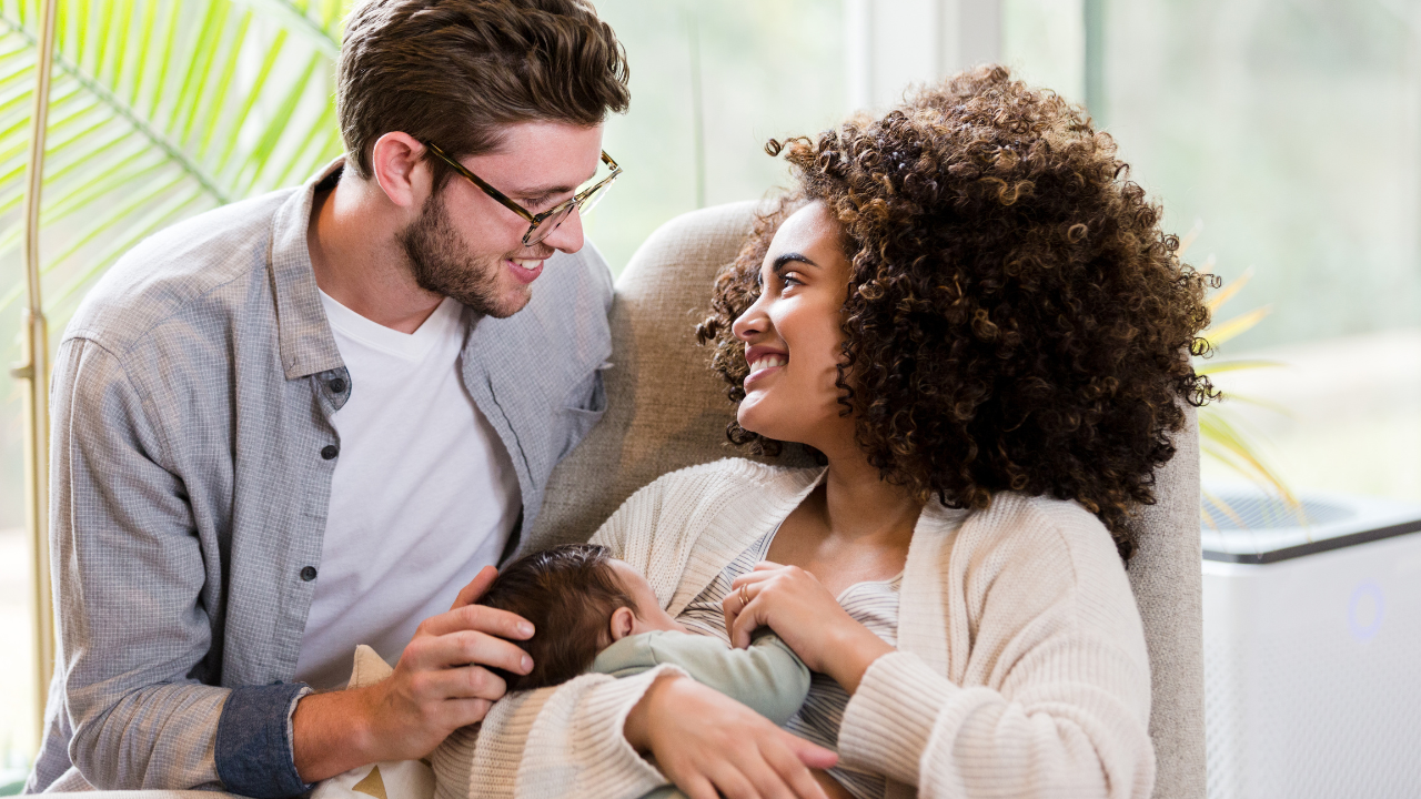 FMLA Parents New parents with baby