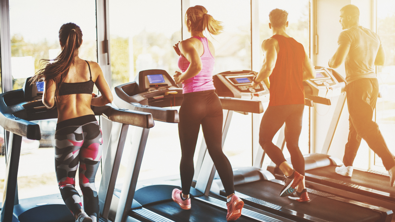 Fringe Benefits - People running on treadmills