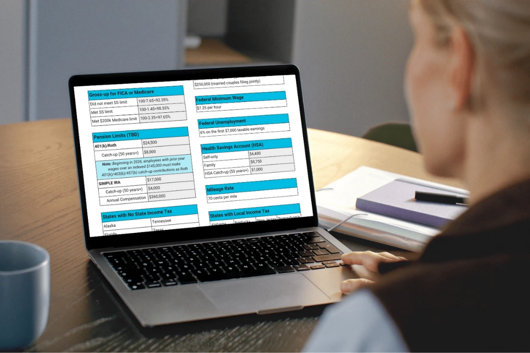 2026 Inova Payroll Tax Cheat Sheet