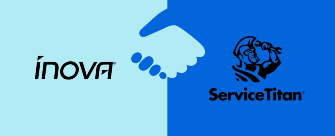 Inova Payroll ServiceTitan Partnership handshake graphic