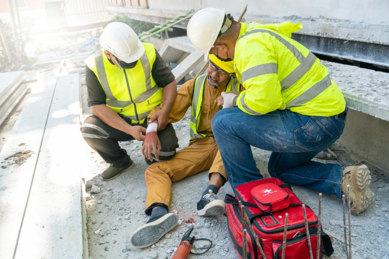 Injured construction worker workers compensation
