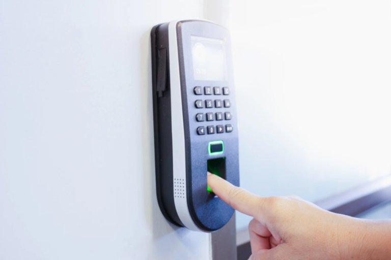 a biometric fingerprint for tracking clock-ins and to reduce time theft and buddy punching